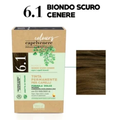 HELAN Tinta Permanente Per Capelli - Nuance 6.1 Biondo Scuro Cenere