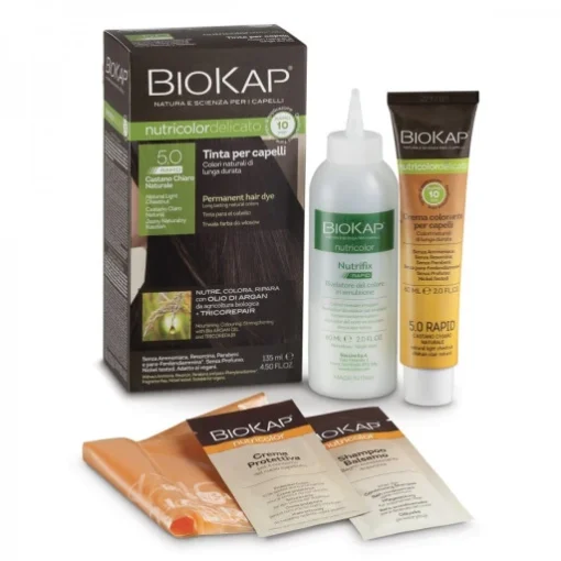 BIOS LINE BioKap Tinta Nutricolor Delicato Rapid - Nuance 5.0 Castano Chiaro Naturale - 135ml -Mary Kay Line Beauty Negozio 10222065 512x512 1