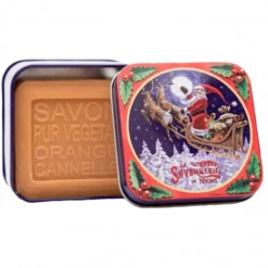 LA SAVONNERIE DE NYONS Sapone Artigianale All'Arancia E Cannella Con Scatola Di Latta - 100gr