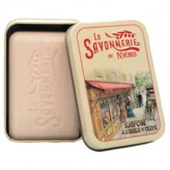 LA SAVONNERIE DE NYONS Sapone Artigianale Ai Fiori Di Cotone Con Scatola Di Latta - 200gr